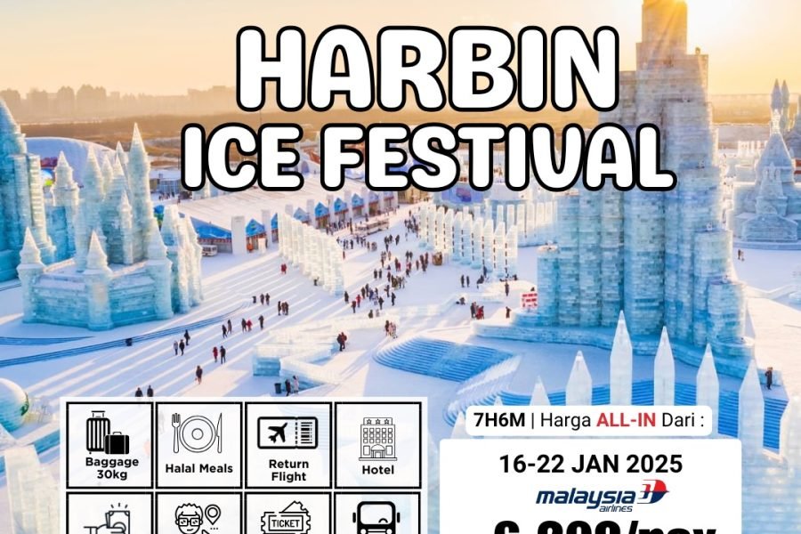 7H6M HARBIN :  Keseronokan Ais dan Salji