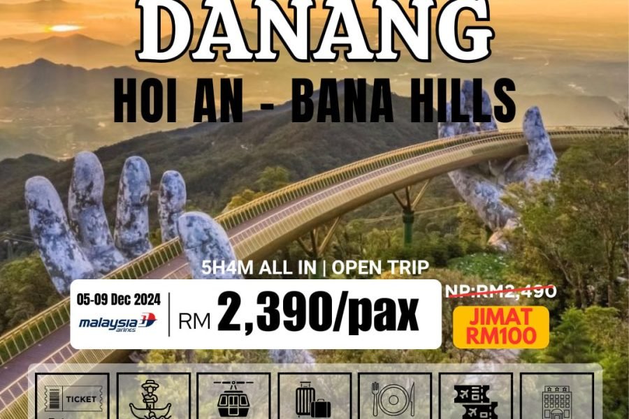 5H4M DANANG + HOI AN + BANA HILLS (SK :VN-DNHABN5H4M)